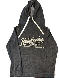 Harley-Davidson Museum Hoodie Men's Large Grey Motorcycle Biker Pullover